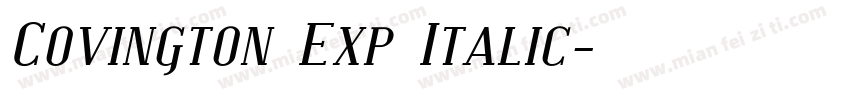 Covington Exp Italic字体转换